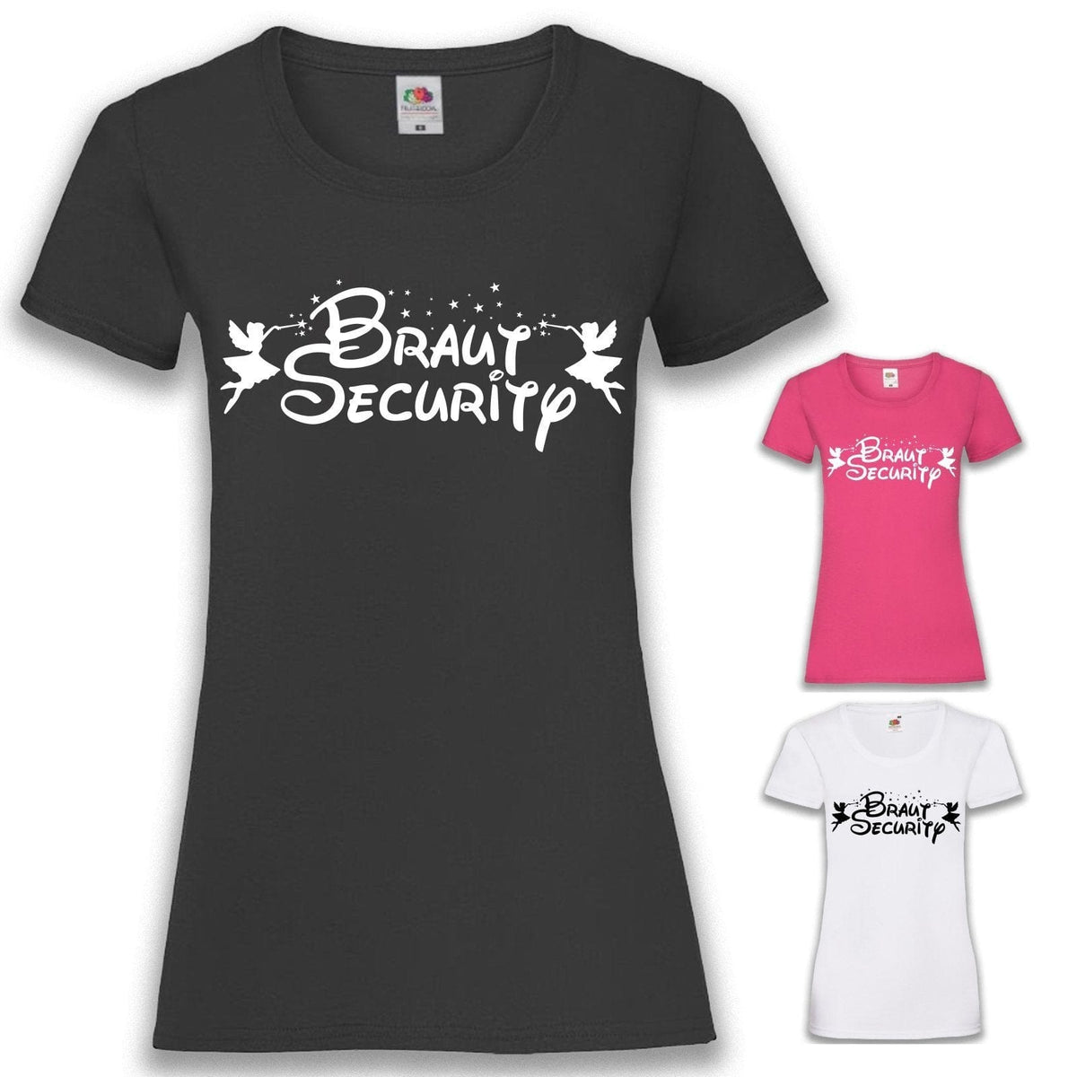 T-Shirt Addio Al Nubilato 'Security Braut' – Fruit Of The Loom, Per La Sposa E Le Amiche