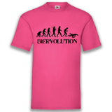 Junggesellenshirts.de Herrenshirt S / Fuchsia JGA Shirt Team "Biervolution"