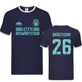 JGA Shirt Bräutigam "Auswärtstour '26" mit Namen/Nummer