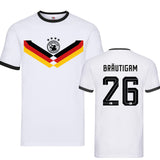 JGA Shirt Bräutigam "Auswärtstour '26" mit Namen/Nummer