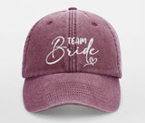 JGA Vintage Cap "Bride / Team Bride" mit Stick