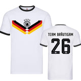 JGA Shirt Team Bräutigam "Auswärtstour '26" mit Namen/Nummer