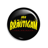 Junggesellenshirts.de Button 38mm JGA Button "Der Bräutigam Skateboard"