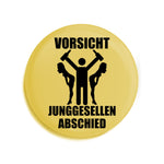 Junggesellenshirts.de Button 38mm JGA Button "Vorsicht JGA"