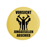 Junggesellenshirts.de Button 38mm JGA Button "Vorsicht JGA"