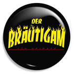 Junggesellenshirts.de Button 59mm JGA Button "Der Bräutigam Skateboard"