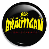 Junggesellenshirts.de Button 59mm JGA Button "Der Bräutigam Skateboard"