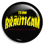 Junggesellenshirts.de Button 59mm JGA Button "Team Bräutigam Skateboard"
