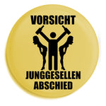 Junggesellenshirts.de Button 59mm JGA Button "Vorsicht JGA"