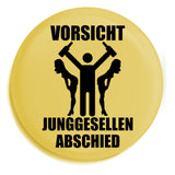 Junggesellenshirts.de Button 59mm JGA Button "Vorsicht JGA"