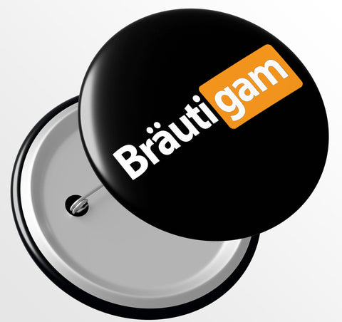 Junggesellenshirts.de Button JGA Button "Bräutigam Hub"
