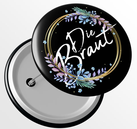 Junggesellenshirts.de Button JGA Button "Die Braut"