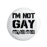 Junggesellenshirts.de Button JGA Button "Not Gay"