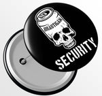 Junggesellenshirts.de Button JGA Button "Security Skull"
