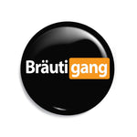 Junggesellenshirts.de Button Schwarz / 38mm JGA Button "Bräutigang Hub"