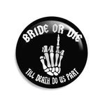Junggesellenshirts.de Button Schwarz / 38mm JGA Button "Bride R'n'R"