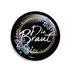 Junggesellenshirts.de Button Schwarz / 38mm JGA Button "Die Braut"