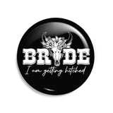 Junggesellenshirts.de Button Schwarz / 38mm JGA Button "Getting Hitched"