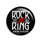 Junggesellenshirts.de Button Schwarz / 38mm JGA Button "Rock vor dem Ring"