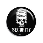 Junggesellenshirts.de Button Schwarz / 38mm JGA Button "Security Skull"