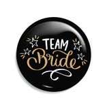 Junggesellenshirts.de Button Schwarz / 38mm JGA Button "Team Bride"