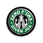 Junggesellenshirts.de Button Schwarz / 38mm JGA Button "Zero F*cks"