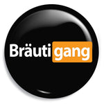 Junggesellenshirts.de Button Schwarz / 59mm JGA Button "Bräutigang Hub"