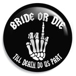 Junggesellenshirts.de Button Schwarz / 59mm JGA Button "Bride R'n'R"