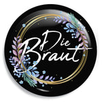 Junggesellenshirts.de Button Schwarz / 59mm JGA Button "Die Braut"