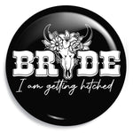 Junggesellenshirts.de Button Schwarz / 59mm JGA Button "Getting Hitched"