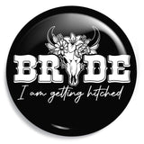 Junggesellenshirts.de Button Schwarz / 59mm JGA Button "Getting Hitched"