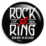 Junggesellenshirts.de Button Schwarz / 59mm JGA Button "Rock vor dem Ring"