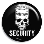 Junggesellenshirts.de Button Schwarz / 59mm JGA Button "Security Skull"