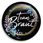 Junggesellenshirts.de Button Schwarz / 59mm JGA Button "Team Braut"