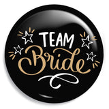 Junggesellenshirts.de Button Schwarz / 59mm JGA Button "Team Bride"