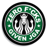 Junggesellenshirts.de Button Schwarz / 59mm JGA Button "Zero F*cks"