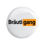 Junggesellenshirts.de Button Weiß / 38mm JGA Button "Bräutigang Hub"