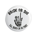 Junggesellenshirts.de Button Weiß / 38mm JGA Button "Bride R'n'R"