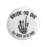 Junggesellenshirts.de Button Weiß / 38mm JGA Button "Bride R'n'R"