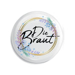 Junggesellenshirts.de Button Weiß / 38mm JGA Button "Die Braut"