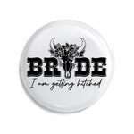 Junggesellenshirts.de Button Weiß / 38mm JGA Button "Getting Hitched"