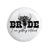 Junggesellenshirts.de Button Weiß / 38mm JGA Button "Getting Hitched"