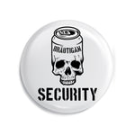 Junggesellenshirts.de Button Weiß / 38mm JGA Button "Security Skull"