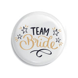 Junggesellenshirts.de Button Weiß / 38mm JGA Button "Team Bride"