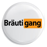 Junggesellenshirts.de Button Weiß / 59mm JGA Button "Bräutigang Hub"