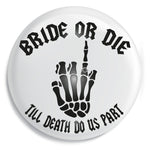 Junggesellenshirts.de Button Weiß / 59mm JGA Button "Bride R'n'R"