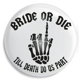 Junggesellenshirts.de Button Weiß / 59mm JGA Button "Bride R'n'R"
