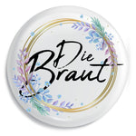 Junggesellenshirts.de Button Weiß / 59mm JGA Button "Die Braut"