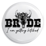 Junggesellenshirts.de Button Weiß / 59mm JGA Button "Getting Hitched"