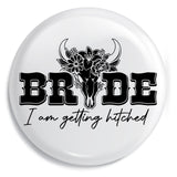 Junggesellenshirts.de Button Weiß / 59mm JGA Button "Getting Hitched"